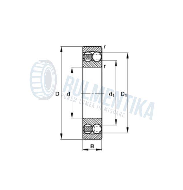 Rulment 2203 2RS INOX IMP